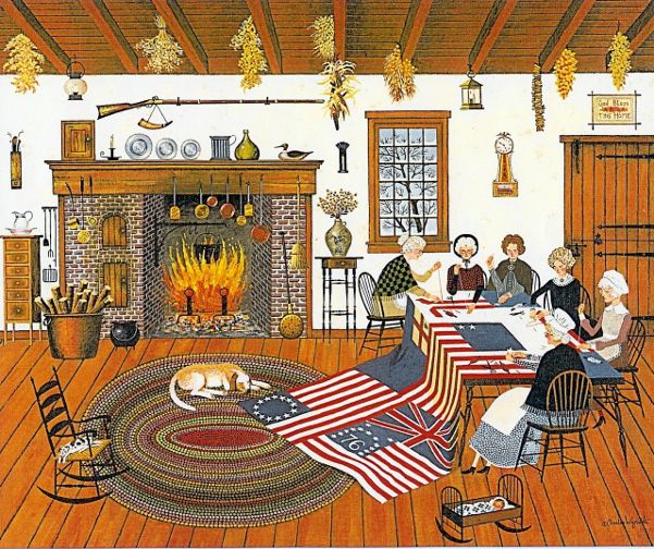 Charles Wysocki Art, Making Flags