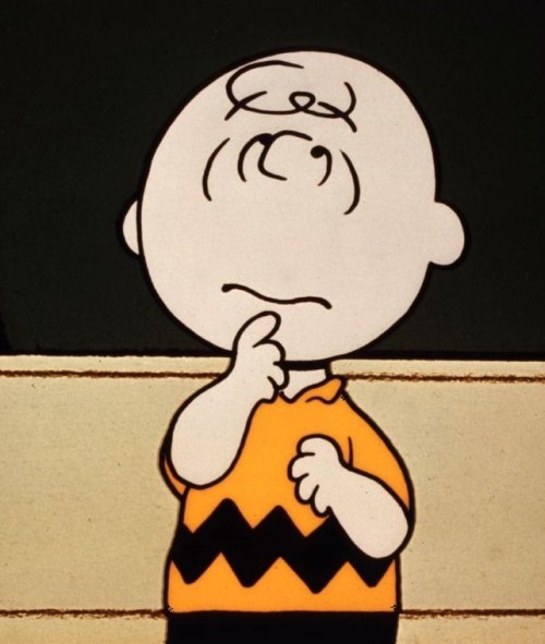 Peanuts- Charlie Brown deep in thought