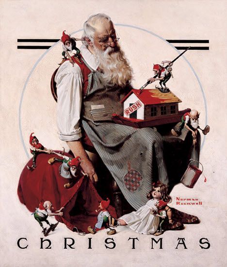 norman-rockwell-christmas-tired-santa