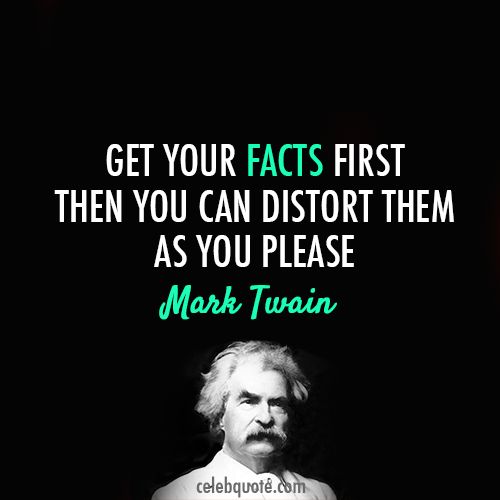 Quote- Mark Twain- Facts and Writing