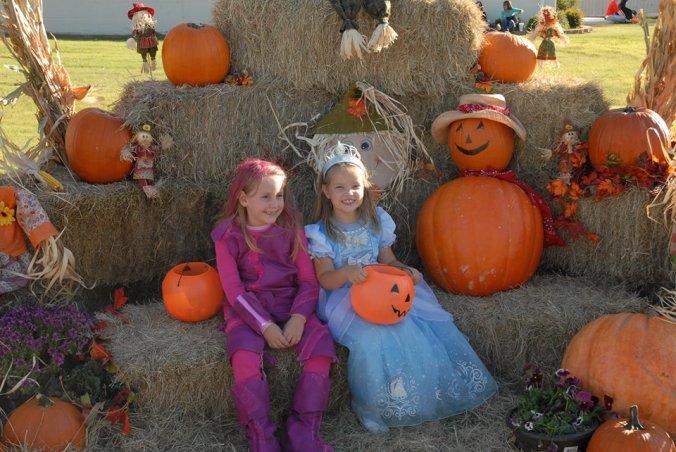 A Princess and Lava Girl Amongst the Pumpkins by Charles Morris.